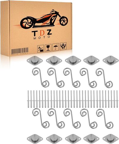 10pc القذف الذاتي زر السحابات DZUS DZUS 5/16 "(طول الزر: .400") ل ATV UTV ، وربع الدوران الربيع المحملة مع الينابيع والألواح لصفائح المعادن والباب in Saudi Arabia
