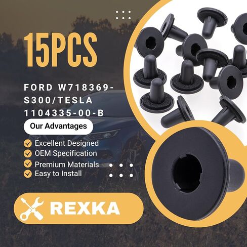 Rexka 15pcs Tail Light Grommet Nut Rear Lamp Grommet for Tesla 110433500B Model 3 Model Y, for Ford W718369-S300 Expedition F150 F250 F350 in Saudi Arabia