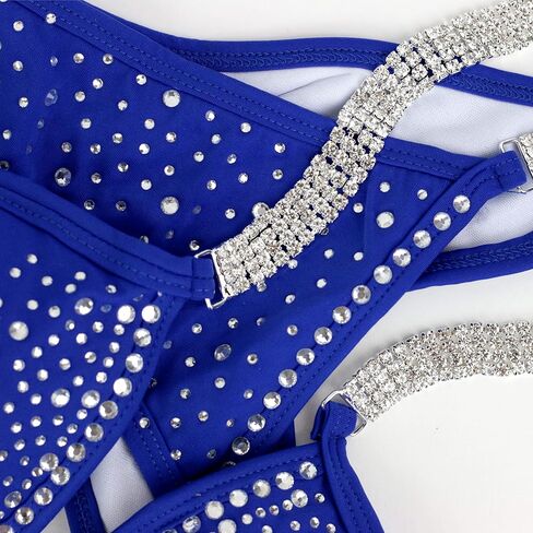 Competition Bikini Suit | NPC IFBB Posing Suit |Scrunch Bikini | Sapphire Blue in Saudi Arabia