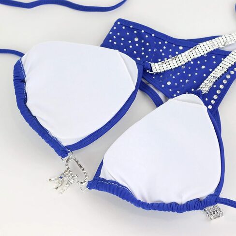 Competition Bikini Suit | NPC IFBB Posing Suit |Scrunch Bikini | Sapphire Blue in Saudi Arabia