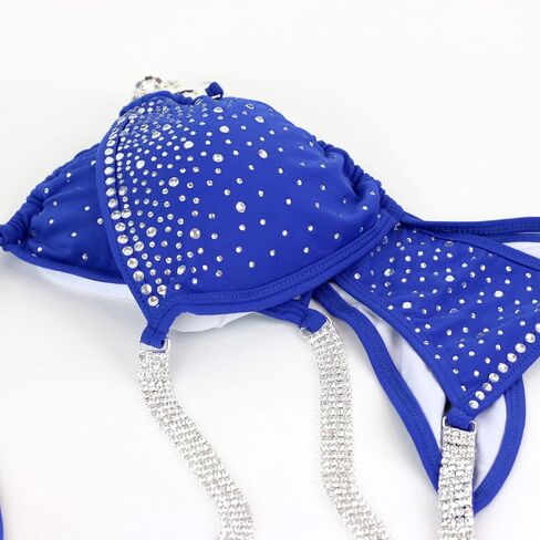 Competition Bikini Suit | NPC IFBB Posing Suit |Scrunch Bikini | Sapphire Blue in Saudi Arabia