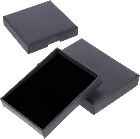 Thinp 2 Pack Foam Fill Cardboard Paper Jewelry Box Small Jewelry Gift Box Christmas Gift Box Necklace Bracelet Earring Organizer Box Apply for Pendant Jewelry Necklace Bracelet Packing (2 Sizes) in Saudi Arabia