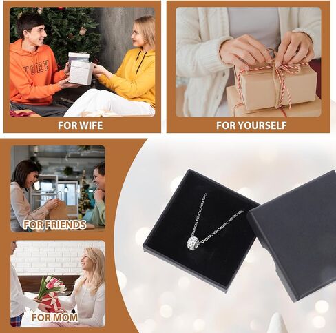 Thinp 2 Pack Foam Fill Cardboard Paper Jewelry Box Small Jewelry Gift Box Christmas Gift Box Necklace Bracelet Earring Organizer Box Apply for Pendant Jewelry Necklace Bracelet Packing (2 Sizes) in Saudi Arabia