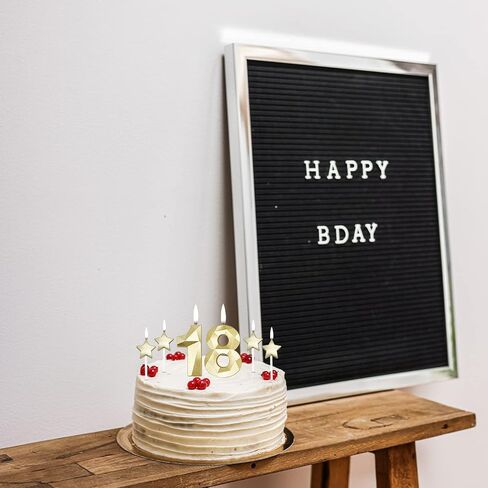 21st & 12th Birthday Candles - Number 21 & 12 Glitter Star Candles, 2 Inch 3D Diamond Shape for Birthday Party & Anniversary (Gold) in Saudi Arabia