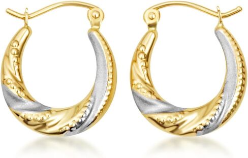 Claddagh Gold 14k اثنين من الأقراط الطعنة من نغمة in Saudi Arabia