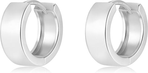 Small Huggie Earrings for Women 14K Gold Plated Chunky Hoops 925 Sterling Silver Post Mini Cartilage Wide Thick Hoop Earrings in Saudi Arabia
