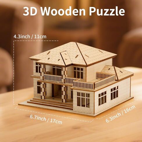 الألغاز ثلاثية الأبعاد للبالغين ، وأطقم الطراز الخشبية الحديثة فيلا ، هدية في عيد ميلاد عيد الميلاد in Kuwait