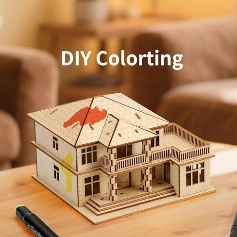 الألغاز ثلاثية الأبعاد للبالغين ، وأطقم الطراز الخشبية الحديثة فيلا ، هدية في عيد ميلاد عيد الميلاد in Kuwait