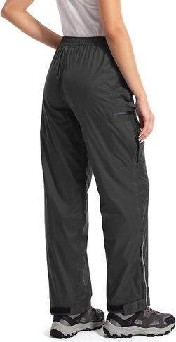 Women's Rain Pants Waterproof Hiking Pants Windproof Lightweight Over Pants Outdoor for Golf Fishing Cycling #2089 in Kuwait