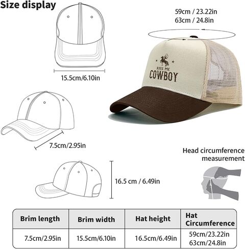 قبعة قبعة Cowboy Hat Funny Trucker للرجال أبي قبعة هدايا مضحكة in Kuwait
