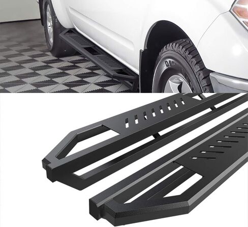 HD Ridez Pocket Drop Steps Armor متوافق مع Nissan Frontier 2005-2025 Crew Cab (Nerf Bar Side Steps Side Bars) in Saudi Arabia