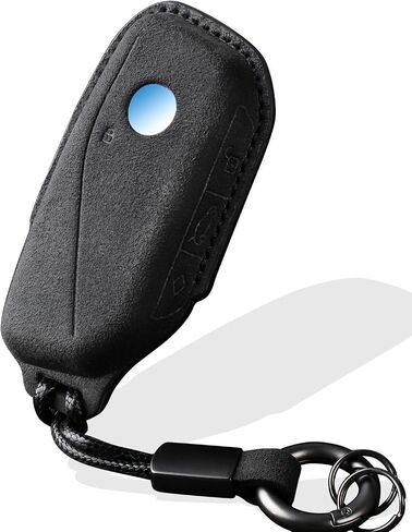 بالنسبة إلى غطاء مفتاح BMW مع سلسلة المفاتيح لائحة BMW 3 5 6 7 X1 X2 X3 X5 X6 Series Keys Keys Protector Suede (Black ، Style A) in Kuwait