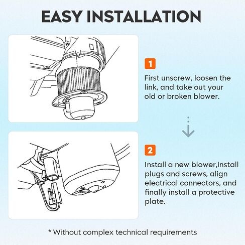 محرك منفاخ HVAC مع قفص المروحة يناسب 2001-2007 Toyota Sequoia ، للفترة 2004-2006 Toyota Tundra (فقط لاستلام Crew Cab) ، يستبدل Asssembly 700063 871030C022 محرك السخان in Saudi Arabia