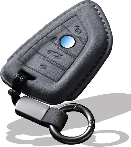 بالنسبة إلى غطاء مفتاح BMW مع سلسلة المفاتيح لائحة BMW 3 5 6 7 X1 X2 X3 X5 X6 Series Keys Keys Protector Suede (Black ، Style A) in Kuwait