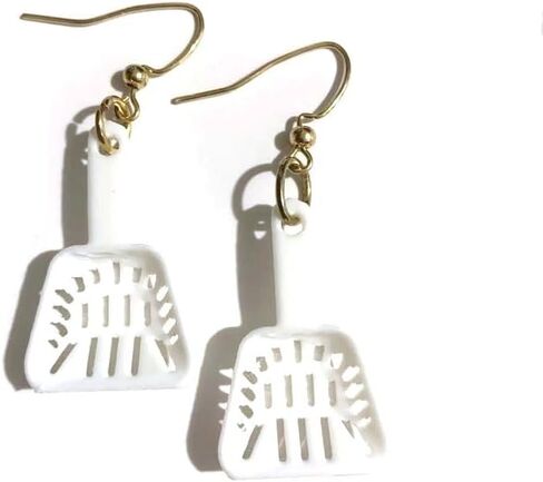 Kitty Litter Pooper Scooper Earrings – Funny Unique Gift for Cat Lovers, Pet Owners, and Animal Care Professionals, Cat Pooper Scooper Earrings, New 2025 in Saudi Arabia