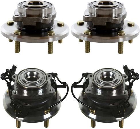 مجموعة Autoshack من 4 محور عجلة أمامية وخلفية وتجميعات الحامل مع استبدال ABS لعام 2009-2020 Dodge Journey 2.4L 3.6L V6 AWD FWD 5-LUG HB4X0005 in Saudi Arabia