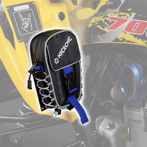 Raptor 700 Fender Bag, Dual-use ATV Storage Accessories Gear Tool Bag with Strong Velcro, Reflective Strip, No drilling, Easy installation, Compatible with Yamaha Raptor 700, Black in Saudi Arabia