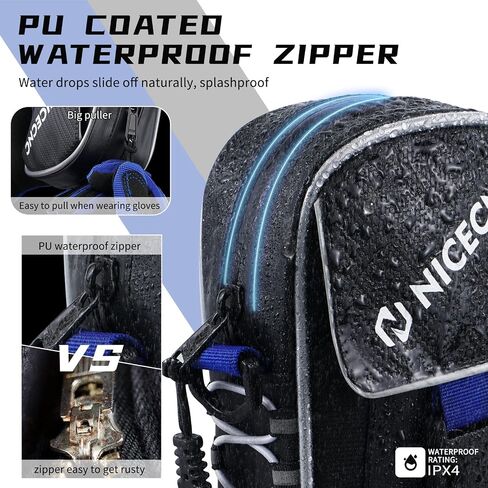 Raptor 700 Fender Bag, Dual-use ATV Storage Accessories Gear Tool Bag with Strong Velcro, Reflective Strip, No drilling, Easy installation, Compatible with Yamaha Raptor 700, Black in Saudi Arabia