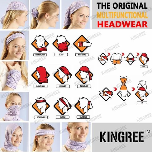 Kinree 6pcs وشاح السحر في الهواء الطلق ، عصابات رأس مرنة ، حجاب ، أغطية رأس ، قناع in Kuwait