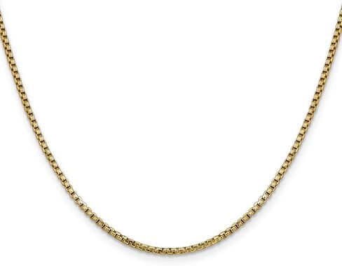 JewelryWeb 14k Solid Yellow Gold 1.75mm Hollow Round Box Chain Bracelet Link-Bracelet for Women and Men in Saudi Arabia