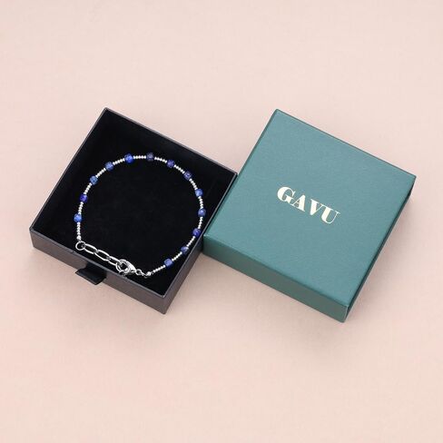 Gavu Lapis Lazuli Red Jasper Spinel Bracelet للرجال ، سوار بالخرز الكريستال للرجال in Kuwait