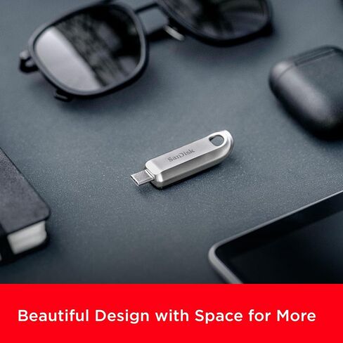 محرك أقراص فلاش SanDisk 512B Ultra Luxe USB من النوع C - سرعة تصل إلى 400 ميجابايت/ثانية، USB 3.2 الجيل الأول، تصميم معدني ممتاز - SDCZ75-512G-G46 in Saudi Arabia