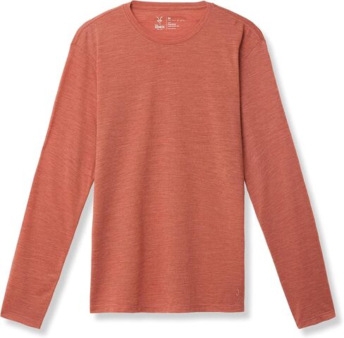 IBEX Merino Wool Paradox Long Sleeve Tee for Men | Lightweight & Breathable Solid Crew Neck Men's T-Shirt in Kuwait