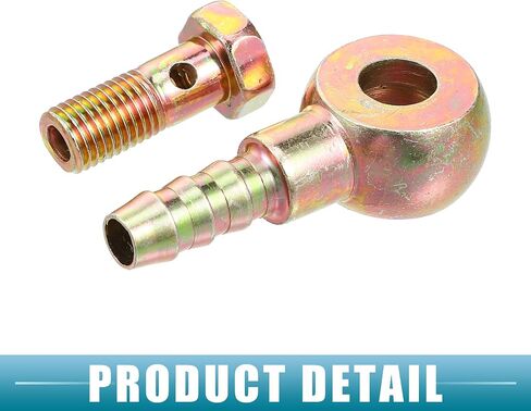Banjo Bolt M8x1 Banjo خرطوم Barb Barb Bolt Line Brake Line Adapter مع غسالات النحاس لسيارة الدراجات النارية (مجموعة من 2) in Saudi Arabia