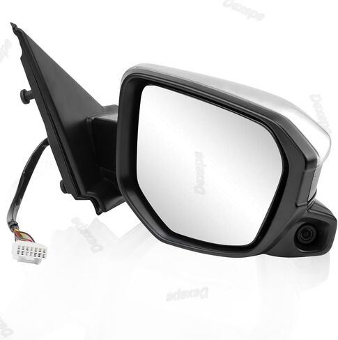 Passenger Side Mirror Assembly 2016-2021 Compatible with Honda Civic Sedan Coupe Hatchback Right Rearview Mirror Non-heated Power Adjustable Glass Replace HO1321283, 76208TBAA01ZA (3 Pin Black) in Kuwait