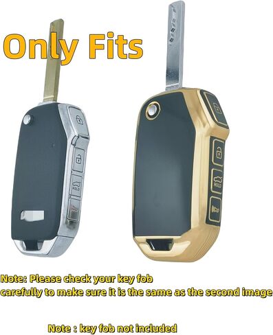 2Pcs 4 Buttons TPU Key Fob Cover for 2019-2023 2024 Kia K5 Forte Seltos Soul Sportage Sorento Cerato (Folding Flip) in Kuwait