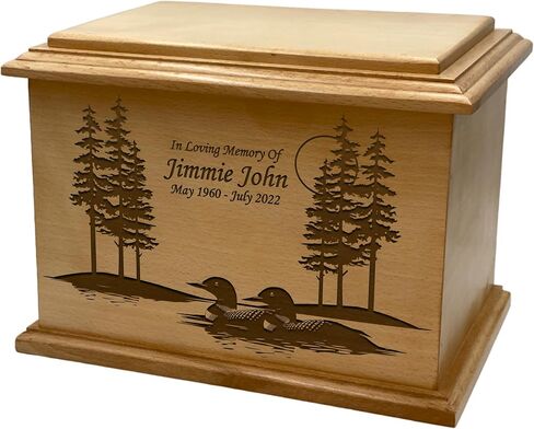 Wooden Urn for Human Ashes, Large Funeral Cremation Urn with Personlaization and Multiple Designs (Cowboy Boots) in Saudi Arabia