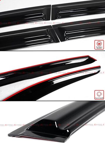 Premium 3D Wavy M Style Aero Sport Black Window Visor Rain Guard Deflector Compatible for 2014-2020 Acura MDX in Saudi Arabia