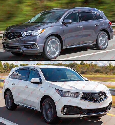 Premium 3D Wavy M Style Aero Sport Black Window Visor Rain Guard Deflector Compatible for 2014-2020 Acura MDX in Saudi Arabia
