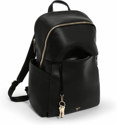 Tumi - حقيبة ظهر Raina Voyageur - حقيبة ظهر جلدية متميزة للنساء والرجال - حقيبة يومية مع جيب الهاتف وجهاز الكمبيوتر المحمول - أجهزة ذهبية سوداء وخفيفة in Kuwait