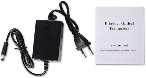 Gigabit Media Converter, QSFPTEK 1.25G Single Mode Dual LC Fiber, 1x 10/100/1000Base-T RJ45 to 1x 1000Base-LX SFP Slot to Ethernet, Versatile Compatibility, up to 20km, AC 100V~240V in Saudi Arabia
