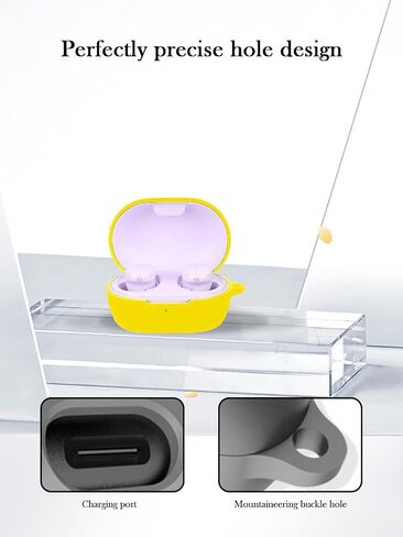 حافظة لسماعات الأذن Bose New QuietComfort، حماية ناعمة، مقاومة للصدمات، غطاء حافظة من السيليكون BOVUGAC مع سلسلة مفاتيح ومجموعة تنظيف وحبل قصير - أحمر in Kuwait