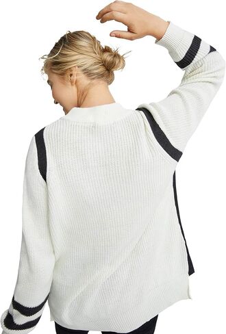 ellos Plus Size Side Stripe Mockneck Sweater in Kuwait