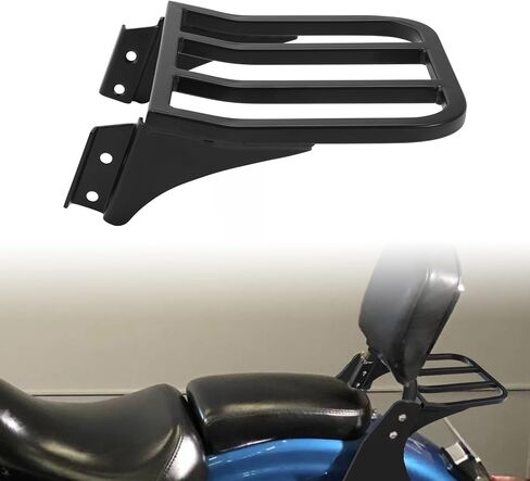 TCMT Chrome Sissy Bar Backrest Rack Fit for Harley Sportster XL 883 1200 2004-2022 Dyna flst flstc 2006-Later Softail 1984-2005 in Saudi Arabia
