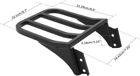 TCMT Chrome Sissy Bar Backrest Rack Fit for Harley Sportster XL 883 1200 2004-2022 Dyna flst flstc 2006-Later Softail 1984-2005 in Saudi Arabia