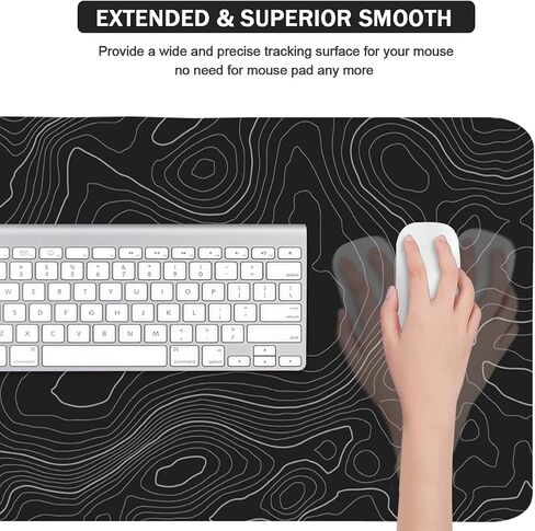 Large Mouse Pad Set, Cute Extended Mouse Pad+Keyboard Wrist Rest Support Desk Pad Memory Foam Ergonomic Easy Typing, 35.4×15.7 in Desk Mat Set for Home Office Study Game - Cloud in Saudi Arabia