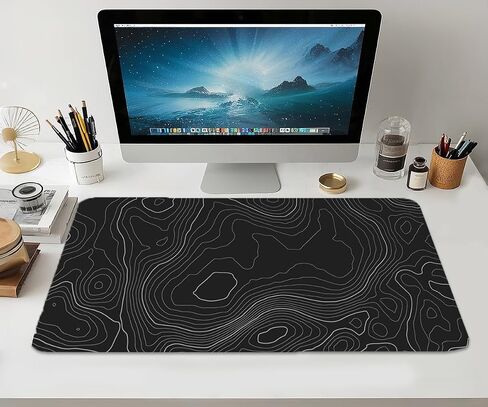 Large Mouse Pad Set, Cute Extended Mouse Pad+Keyboard Wrist Rest Support Desk Pad Memory Foam Ergonomic Easy Typing, 35.4×15.7 in Desk Mat Set for Home Office Study Game - Cloud in Saudi Arabia