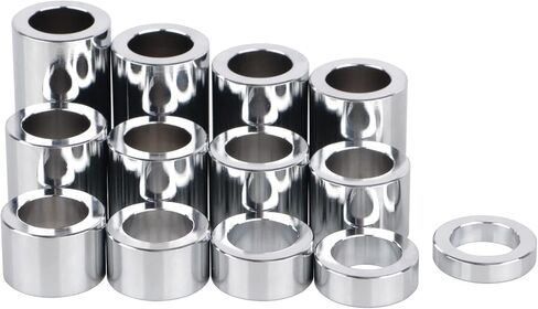 Chrome Wheel Axle Spacer Kit ID 3/4" OD 1 1/8" For Harley Dyna Wide Glide FXDWG Electra Glide Classic FLHTC Road Glide FLTR Road King Police FLHP Street Glide Sportster 883/1200 in Saudi Arabia