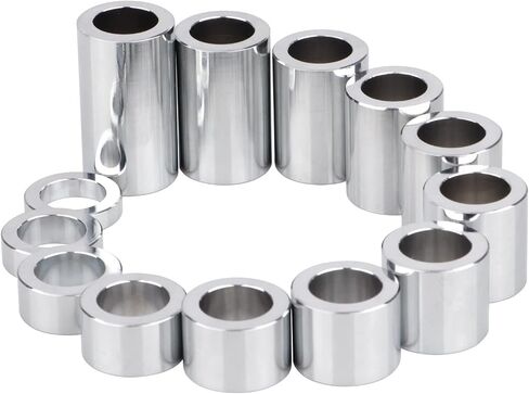 Chrome Wheel Axle Spacer Kit ID 3/4" OD 1 1/8" For Harley Dyna Wide Glide FXDWG Electra Glide Classic FLHTC Road Glide FLTR Road King Police FLHP Street Glide Sportster 883/1200 in Saudi Arabia