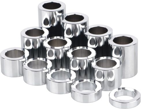 Chrome Wheel Axle Spacer Kit ID 3/4" OD 1 1/8" For Harley Dyna Wide Glide FXDWG Electra Glide Classic FLHTC Road Glide FLTR Road King Police FLHP Street Glide Sportster 883/1200 in Saudi Arabia