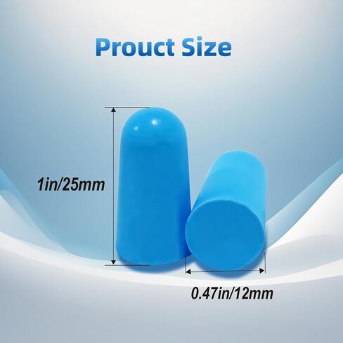 Foam Ear Plug for Sleeping, 50 Pairs 35dB Soft Earplugs for Noise Cancelling Hearing Protection Soring Blocking, Holiday Travel Cruise Flight Backpacking Work Study Essentials, Disposable, Blue in Saudi Arabia