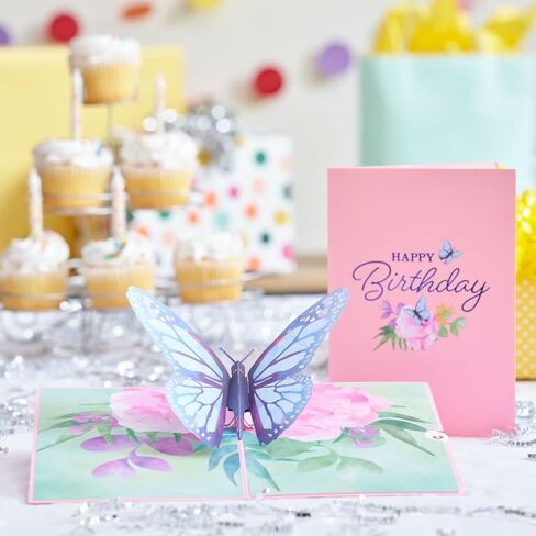 Lovepop Hummingbird Birthday Card, 5 x 7 in, Pop Up 3D Birthday Card, Blank Note Card Slides Out Craft Paper, Art Meets Engineering, Slicegami Technique in Kuwait