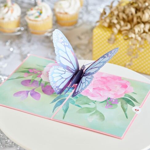 Lovepop Hummingbird Birthday Card, 5 x 7 in, Pop Up 3D Birthday Card, Blank Note Card Slides Out Craft Paper, Art Meets Engineering, Slicegami Technique in Kuwait
