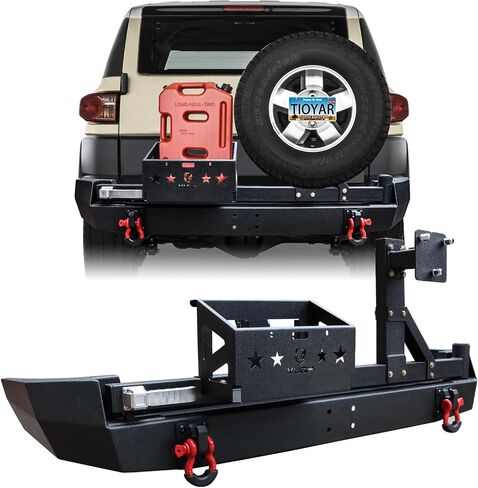 Rear Bumper Textured Black Compatible with 2007 2008 2009 2010 2011 2012 2013 2014 Toyota FJ Cruiser | Rock Climber in Saudi Arabia