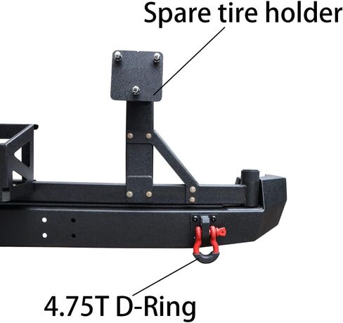 Rear Bumper Textured Black Compatible with 2007 2008 2009 2010 2011 2012 2013 2014 Toyota FJ Cruiser | Rock Climber in Saudi Arabia