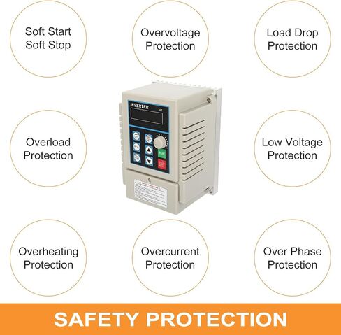 Variable Frequency Inverter 2.2KW VFD Single Phase to Three Phase Spindle Motor Speed Control Frequency Converter VFD Phase Converter for Motor Speed Control in Saudi Arabia